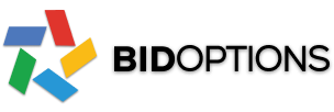Logotipo BidOptions - Plataforma de conexão entre empresas e fornecedores.