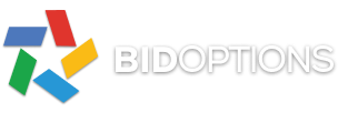 Logotipo BidOptions - Plataforma de conexão entre empresas e fornecedores.